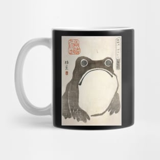 Grumpy Frog Japanese Art Mug